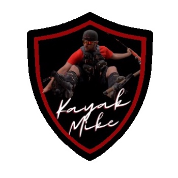 Kayak Mike Logo Transparent Dark Red